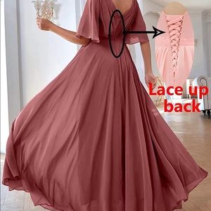 Beautiful size 24 dessert rose bridesmaids dress